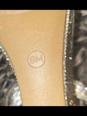 Steve Madden Silver Glitter Wedge Heels